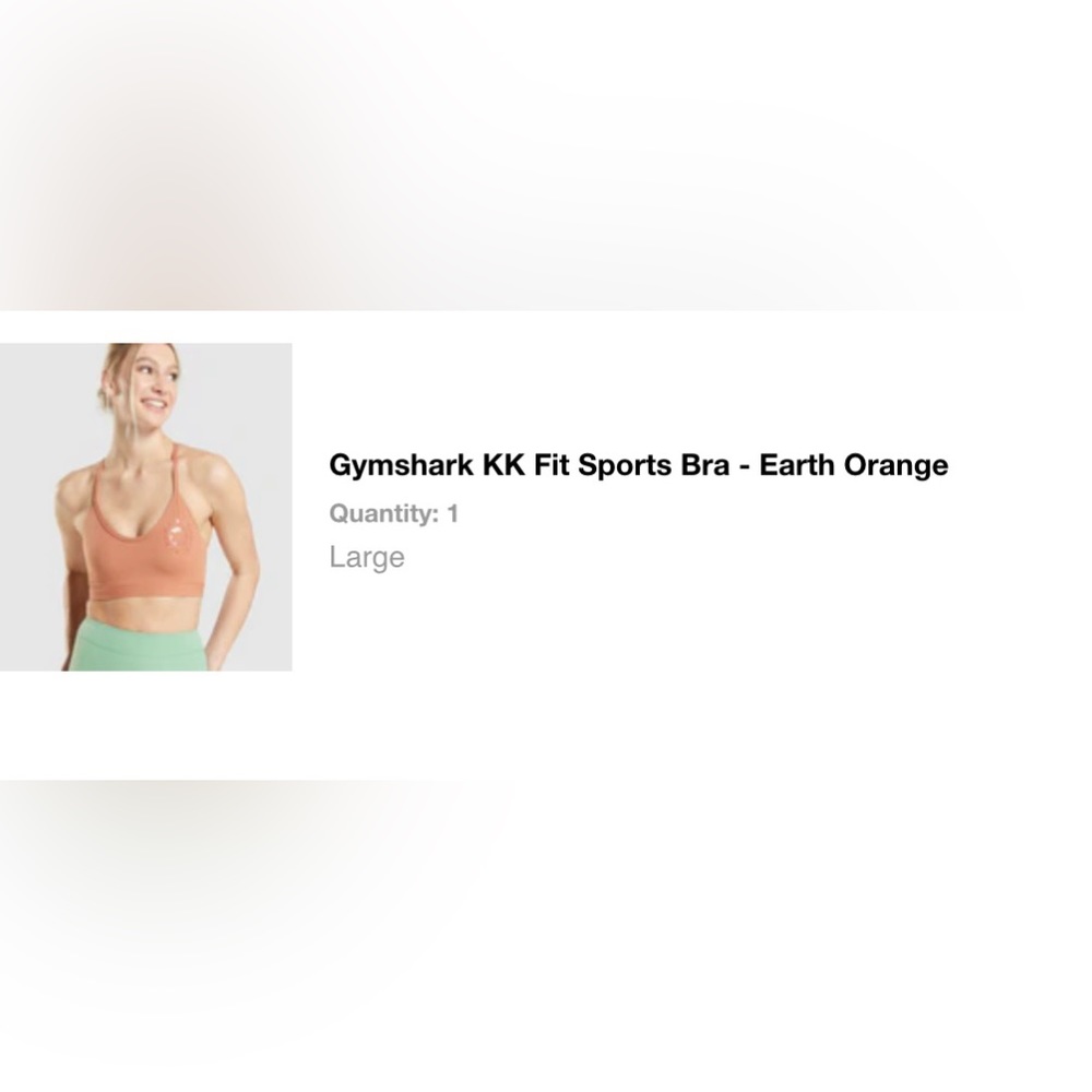 Gymshark KK Fit Sports Bra - Earth Orange
